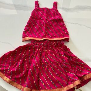 Baby girl traditional Indian Pakistani kurta garba dandiya wear bathani
